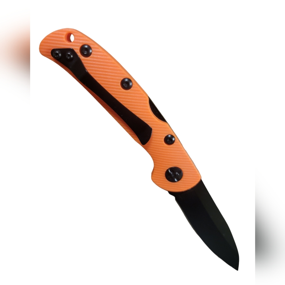 420 Steel // Orange Lockback Folding Knife - Picture 5 of 5